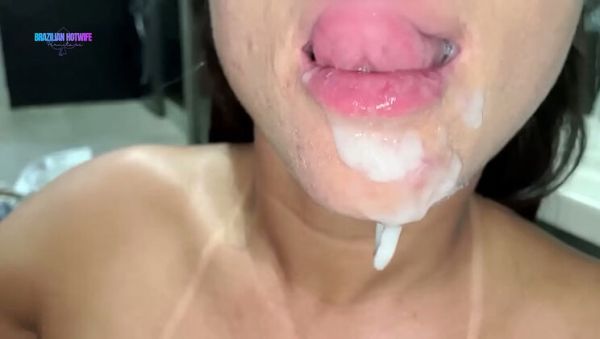 Brazilian Hotwife Makes Cuckold Taste Cum From Big Booty Anal DP 2025 - porntry.com - Brazil on v0d.com