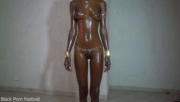 Dolcina's Perfect Skinny Black Body With Oily Tits Solo - porntry.com on v0d.com