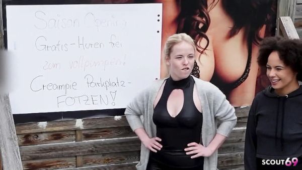 Mia Adler & Lia Amalia German Pick Up Stranger for No Condom Threesome Fuck - porntry.com - Germany on v0d.com