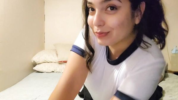 Petite Horny Teen Masturbates with Dildo - Amateur Latina Solo - porntry.com - Britain - Chile on v0d.com