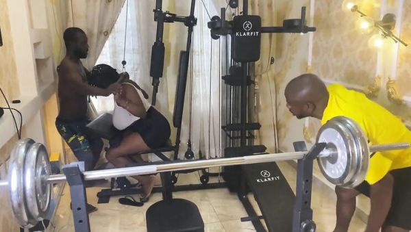 Big Ass Fitness Threesome - Gym BBC Doggy Style with Switcock - veryfreeporn.com - Britain - Nigeria on v0d.com