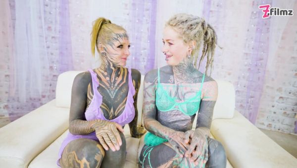 2 Heavily Tattooed Teens Fuck Hard - ATM, Gapes & Facial with World Champion - porntry.com - Britain on v0d.com