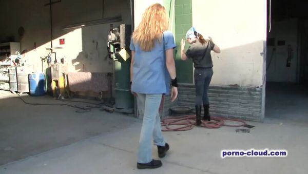 Lesbian Workers Daisy Layne & Ariel Stonem Nipple Play Outdoor - porntry.com - Britain on v0d.com