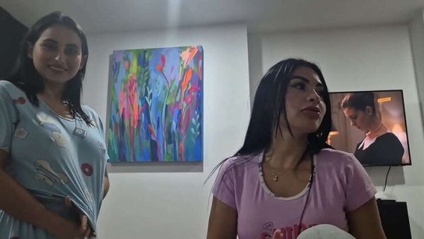 Best Friend's Movie Night Orgy with Stepbrothers - Alejandra Palacios Gets Creampie - porntry.com on v0d.com