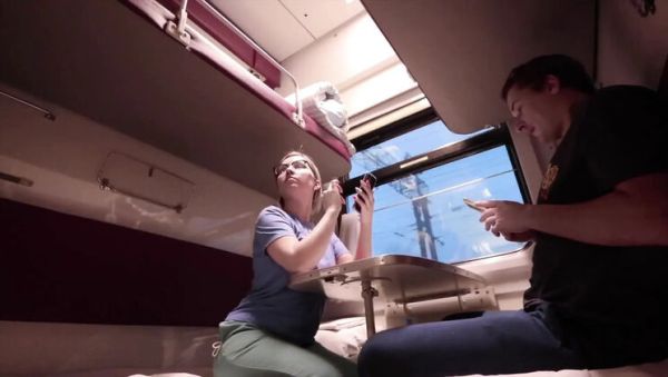 Hot Bitch on Train Gets Hard Fuck with Big Dick - Blonde Amateur with Big Ass - xxxfiles.com on v0d.com