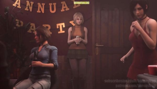 3D Hentai Lesbian Sex: Ashley and Sheva Big Tits Encounter - Resident Evil Animation - porntry.com - Britain - Thailand on v0d.com