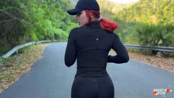 Morning Run Hookup with Sweetie Fox: Doggystyle & Creampie in Workout Clothes - porntry.com on v0d.com