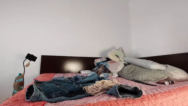 Hairy Brunette Wife Massages Her Juicy Pussy - Big Tits & Big Ass Amateur MILF - xxxfiles.com on v0d.com