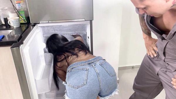 Cute Latina fucks plumber apprentice hard with her big cock - amateur teen cowgirl sex - porntry.com - Russia - Spain - Colombia on v0d.com