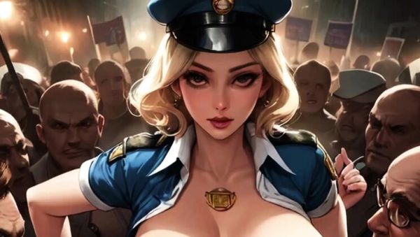 Spicy Toons Hentai: Busty Police Officers Fuck Protestors with Big Natural Tits in Public Gangbang - xxxfiles.com - Usa on v0d.com