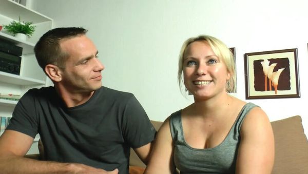 German amateur threesome with Melissa Kocks - sharing huge dick, blowjob and cum swallowed - veryfreeporn.com - Germany on v0d.com