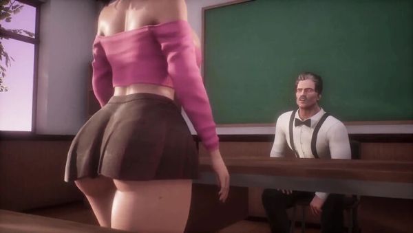 College Student Gives Professor a Hot Blowjob - 3D Hentai Exam Sex - veryfreeporn.com - Britain on v0d.com