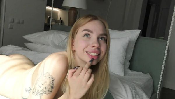 Cute Blonde Nikolas Gets Her Ass Covered in Cum - Hardcore Doggystyle & Cowgirl Sex - veryfreeporn.com - Russia on v0d.com