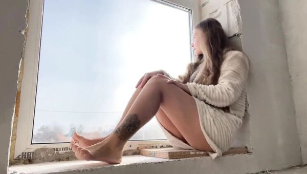 Stacy via Homemade: Amateur MILF with Big Tits Masturbates Her Wet Pussy at the Window - xxxfiles.com - Britain on v0d.com