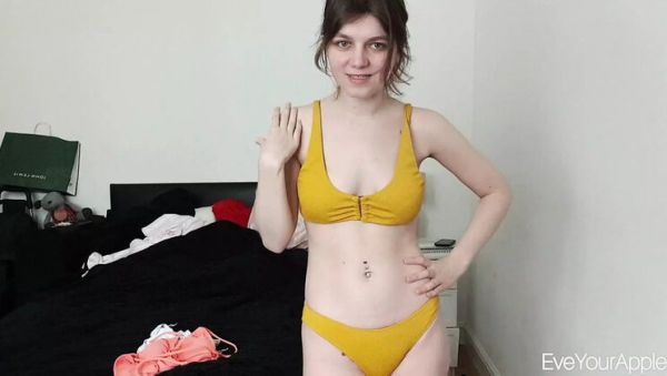 Petite Brunette Teen EveYourApple Bikini Try On Haul - Amateur Hairy Homemade HD - xxxfiles.com - Britain - Scotland on v0d.com