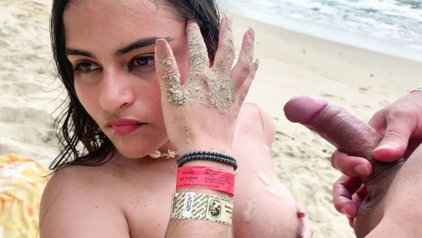 Colombian Amateur Wife Fucks Husband's Best Friend on Nude Beach - Homemade Blowjob & Cowgirl Sex in 4K - porntry.com - Colombia on v0d.com