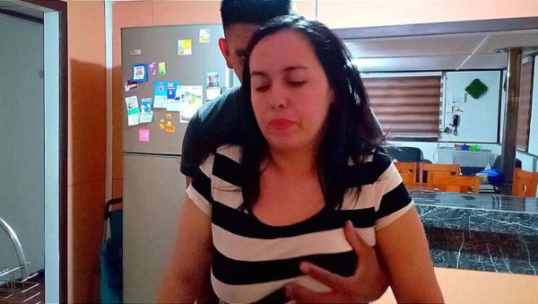 Step Son Friend Fucks Me Hard in Kitchen While Washing Dishes - Big Natural Tits Amateur Creampie - veryfreeporn.com on v0d.com