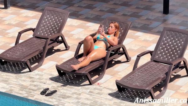 Step Mom Anissa Miller Catches Step Son Jerking Off While She Sunbathes - Big Tits Latina MILF Fucks Him Hard - veryfreeporn.com - Spain - Colombia on v0d.com