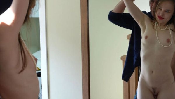 Stepdaddy wants to know if I'm beautiful in stepmom's clothes, lets me rub his cock and fuck my throat - xxxfiles.com on v0d.com
