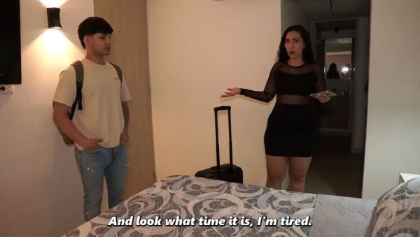 Big Stepmom And Huge Cock Stepson Share A Hotel Bed And Fuck - veryfreeporn.com - Colombia on v0d.com