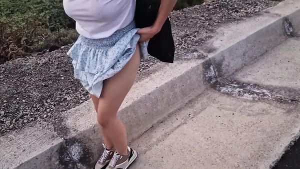 Slave Girl Street Punishment - No Panties Under Skirt Blowjob POV - xxxfiles.com on v0d.com