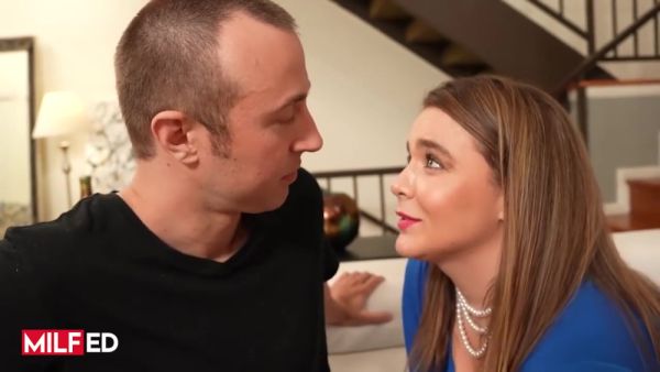 Natasha Nice Gets Interrupted By Her Stepson And Turns Solo Play Into Cock Riding - videomanysex.com on v0d.com