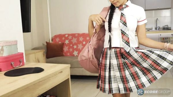 Emma Anturin Latina Teen Schoolgirl Fucks Her Little Pussy With Dildo - porntry.com on v0d.com