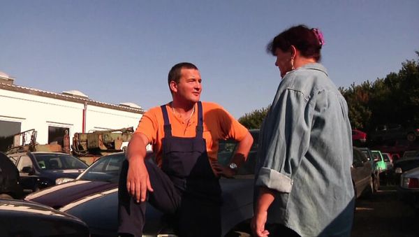 Car Junkyard Sex - Amateur German Staff & Customer Threesome Fuck with Big Tits Annette - porntry.com - Germany on v0d.com