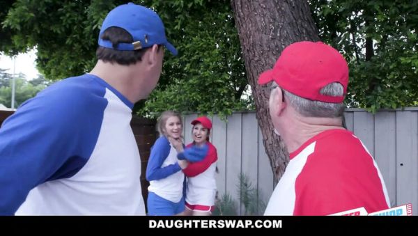 Teen BFFs Get a Hot Softball Lesson from Dads - Young Cuties Share Big Cocks & Cum in Mouth - veryfreeporn.com - Britain on v0d.com