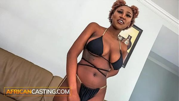 Big Tits African Teen Gets Hardcore Interracial Casting Sex - Rough Doggystyle & Facefuck - porntry.com - Britain on v0d.com