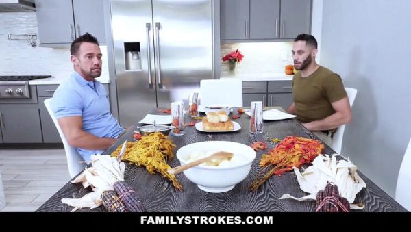 Army Soldier Fucks Stepmom's Hairy Pussy on Thanksgiving - Threesome with Johnny Castle & Phoenix Marie - veryfreeporn.com - Britain on v0d.com