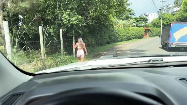 Colombian teen gets stranger's car blowjob after street workout - amateur POV sex in public - xxxfiles.com on v0d.com