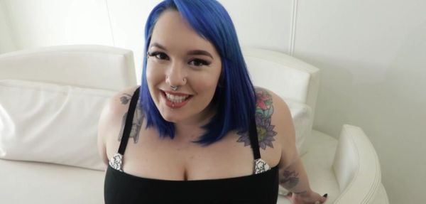 Sucked BBW Blue Hair POV - Alexxxis Allure - theyarehuge.com on v0d.com