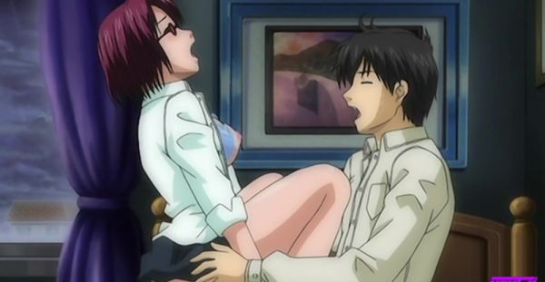 Uniformed cutie gives blowjobs while fingerbanging in a naughty anime scene - alphaporno.com on v0d.com