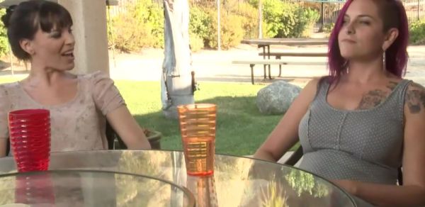 Busty babe going down on her lesbian bff - inxxx.com on v0d.com